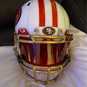 San Francisco 49ers Custom White Arctic Full-Size Helmet